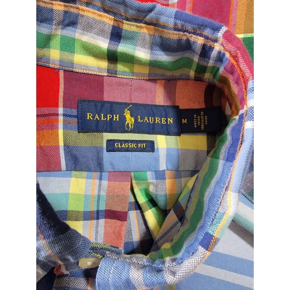 Ralph Lauren Plaid Men's Long Sleeve Button Down Shirt - Medium - Picture 3 of 6
